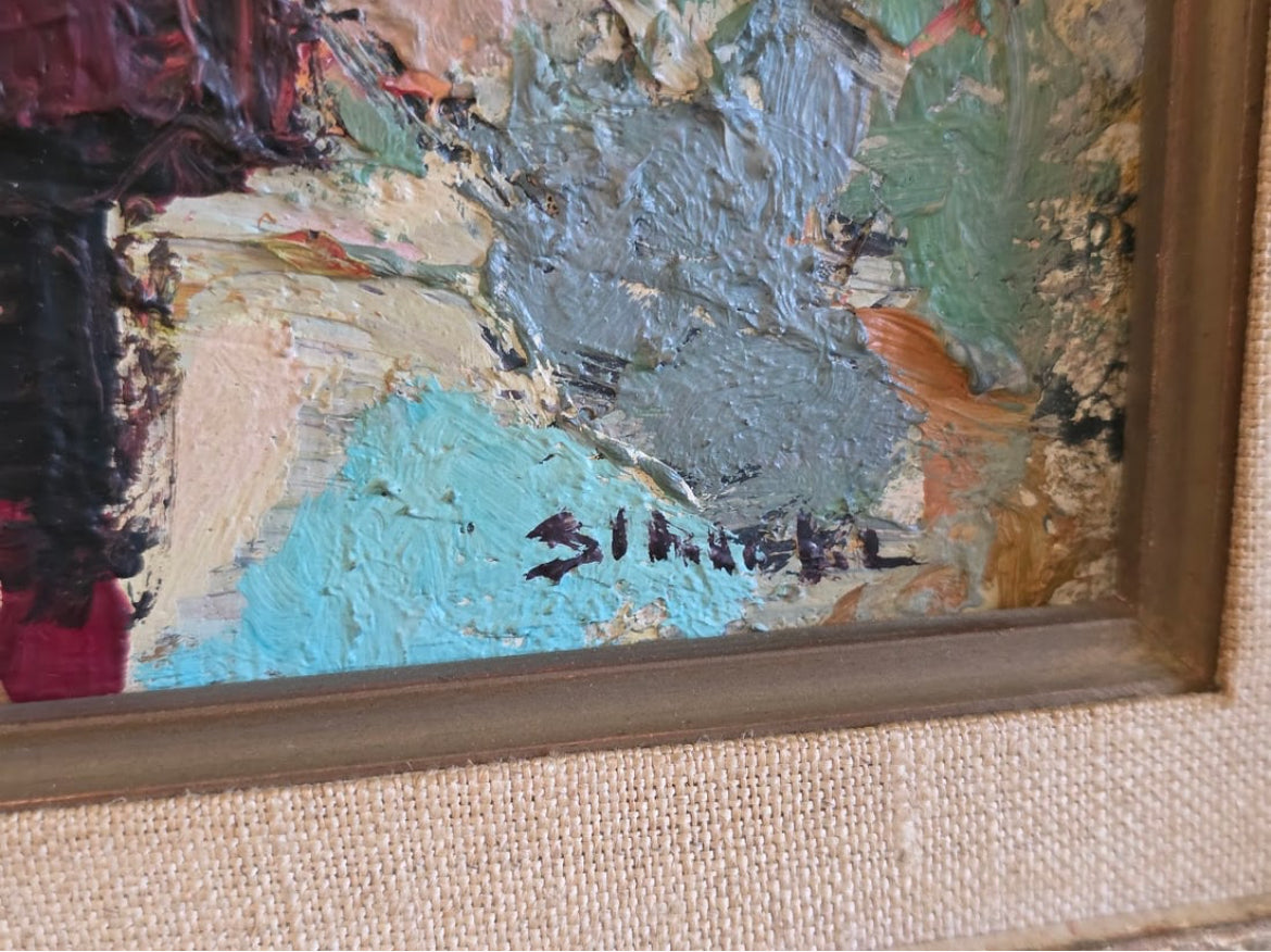 Georges Rene Sinicki French Abstract Expressionist Framed Painting