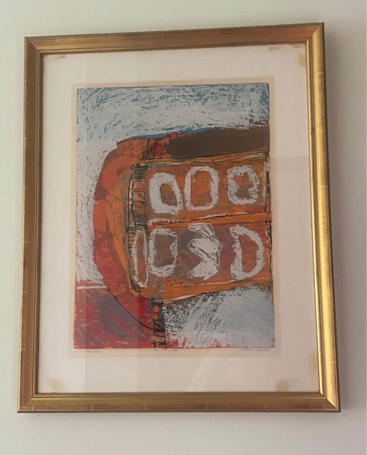 Vintage Abstract Mid-Century Limited Edition Lithograph - Signed (Joan Chesley)