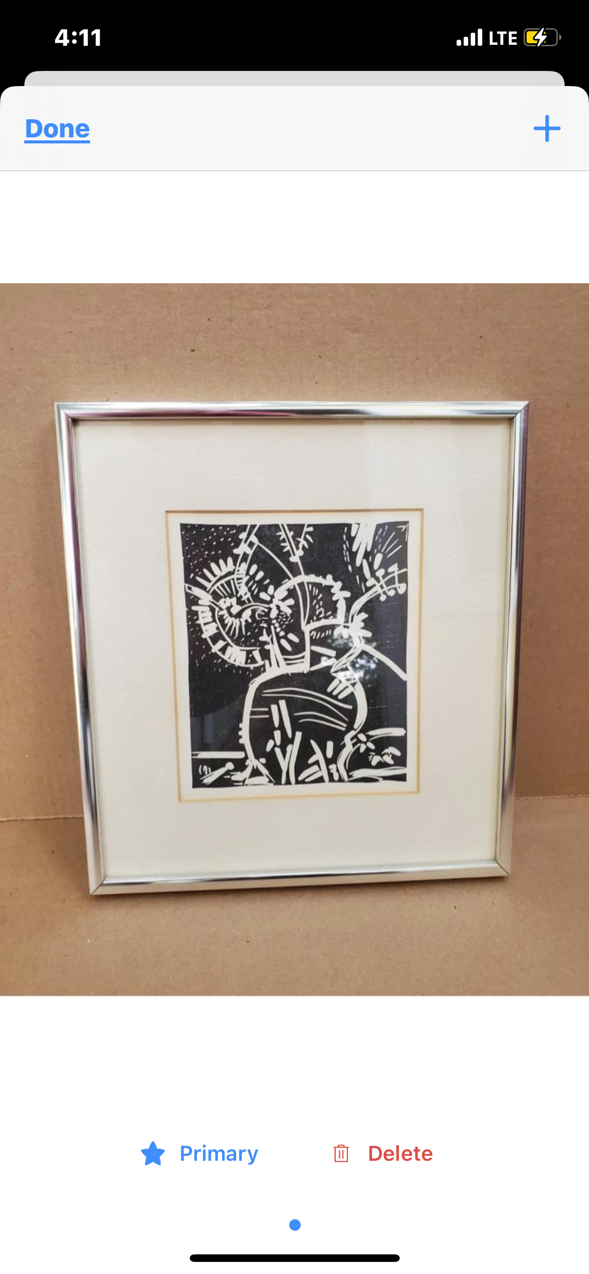 Vintage Framed Etching