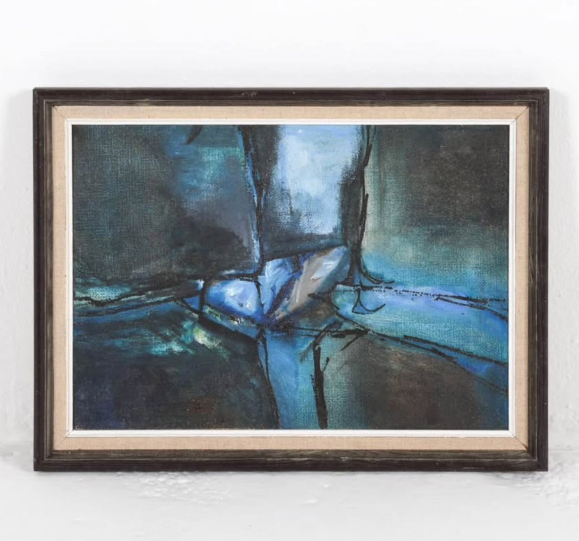 Vintage Mid-Century Danish Oil Painting