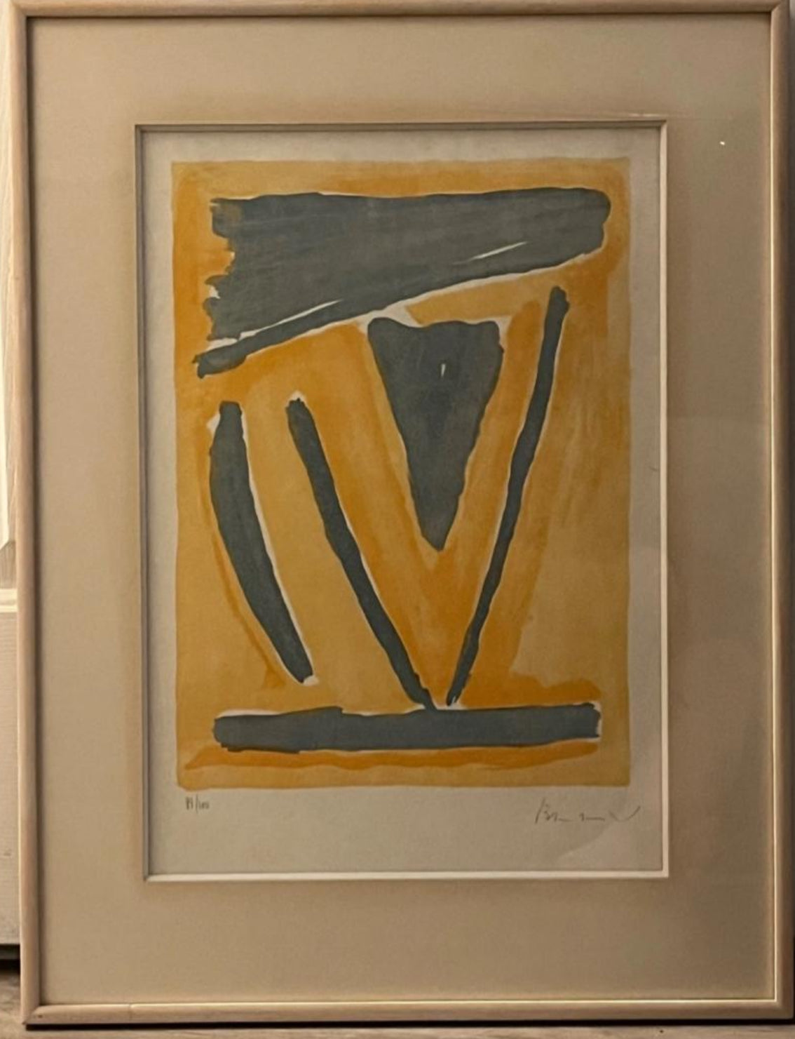 Vintage Original Brahm Van Velde Mid-Century Lithograph — Signed + Numbered