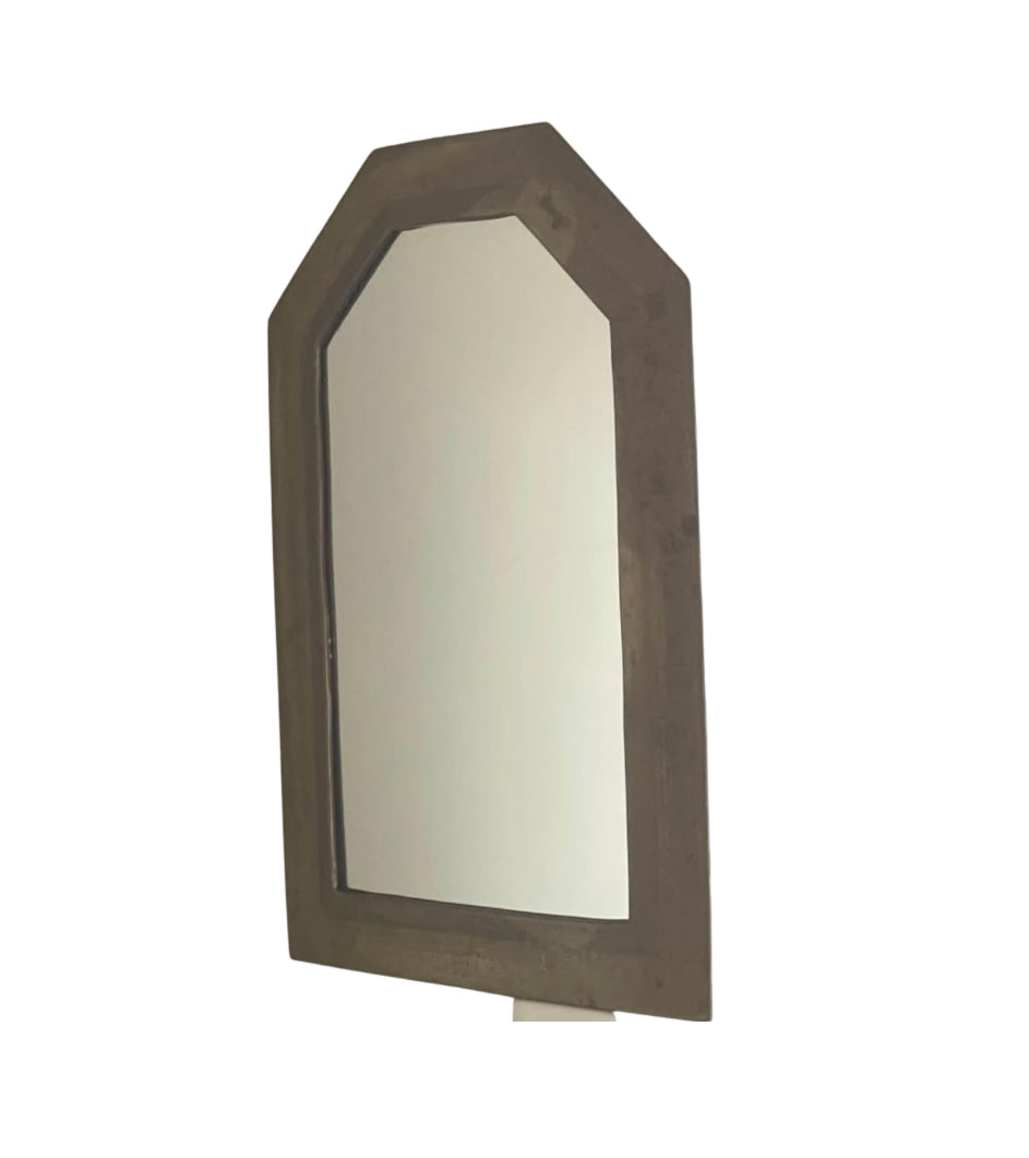 French Antique Brass Mirror