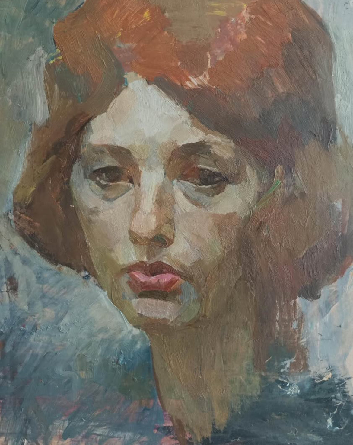 Vintage Original Oil Painting — Portrait of a Woman (European)
