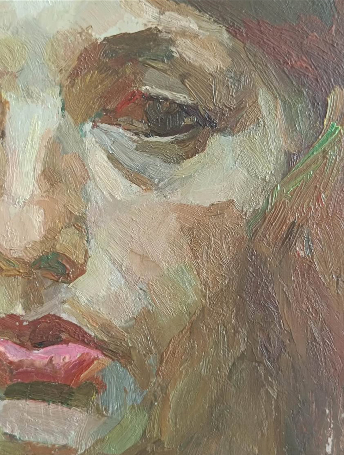 Vintage Original Oil Painting — Portrait of a Woman (European)