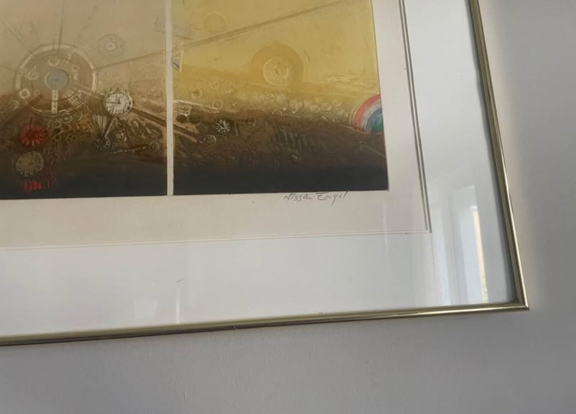 Vintage Color Etching by Listed Artist Nissan Engel (RARE)