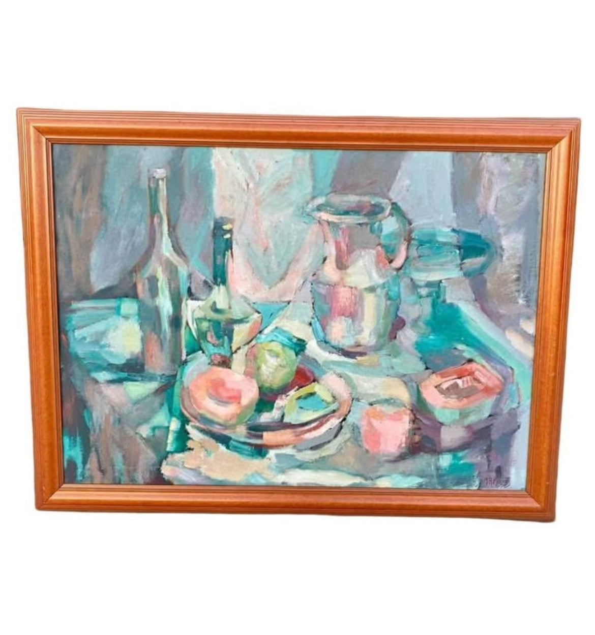 Vintage Still Life Oil Painting – Original Canvas